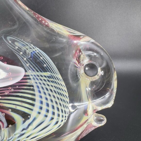 2004 Rollin Karg Large Heavy Glass Fish Signed Sculptures Multicolor Hand Blown - Picture 4 of 16